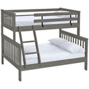 Crate Designs Furniture G4706TQH Mission Style Tall Extra-Long Bunk Bed - Graphite IMAGE 1