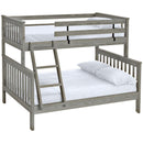 Crate Designs Furniture S4706TQH Mission Style Tall Extra-Long Bunk Bed - Storm IMAGE 1