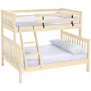 Crate Designs Furniture U4706QH Mission Style Extra-Long Bunk Bed - Unfinished IMAGE 1