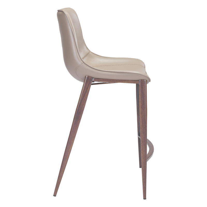  Zuo Magnus 101410 Counter Stool - Brown & Walnut IMAGE 2