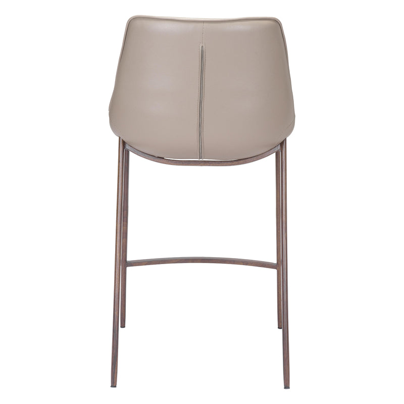  Zuo Magnus 101410 Counter Stool - Brown & Walnut IMAGE 4
