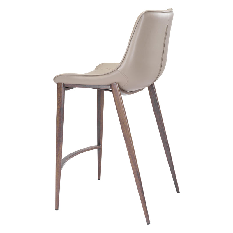  Zuo Magnus 101410 Counter Stool - Brown & Walnut IMAGE 5