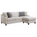  Coaster Furniture Mcloughlin 501840 Upholstered Sloped Arm Sectional Sofa - Platinum IMAGE 1
