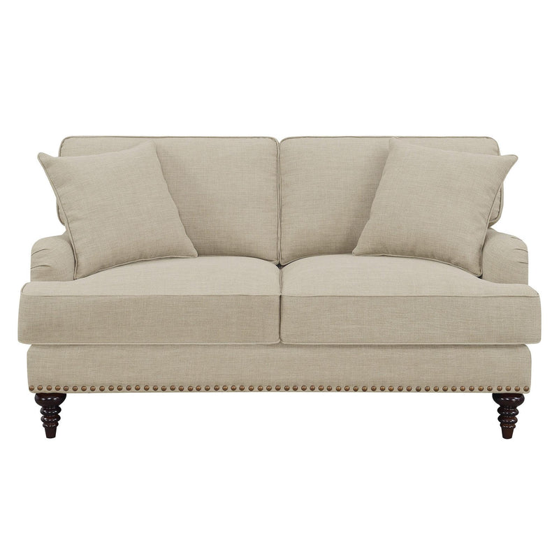  Elements International Abby UBB082200E Loveseat - Heirloom Natural/Linen IMAGE 1