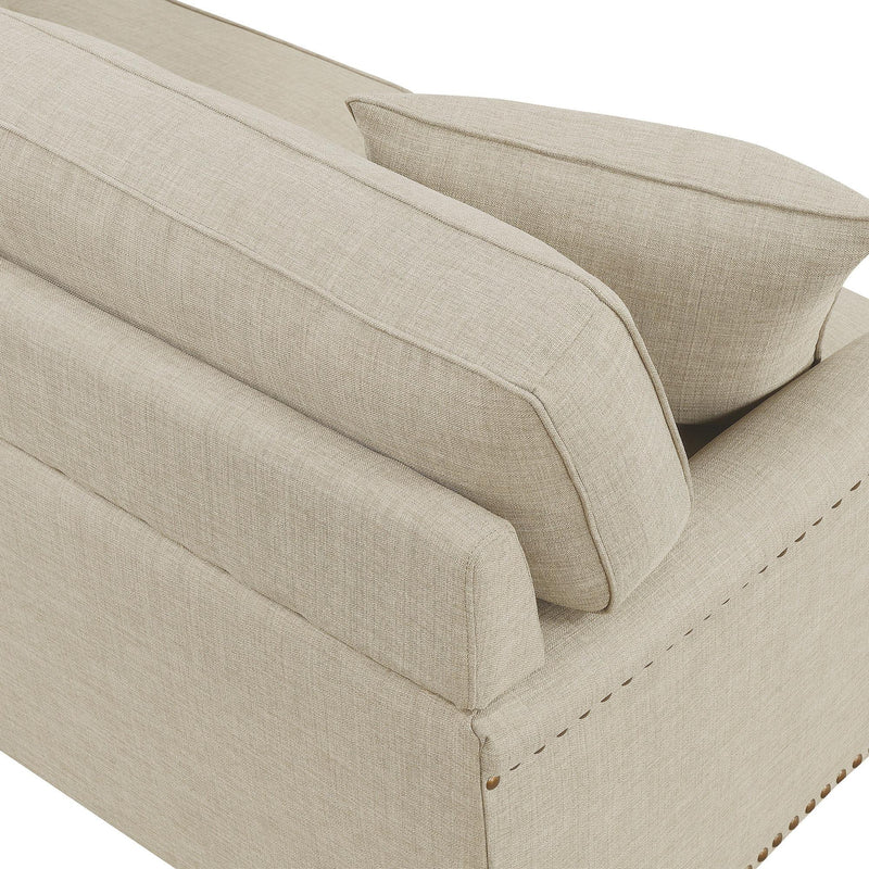  Elements International Abby UBB082200E Loveseat - Heirloom Natural/Linen IMAGE 4