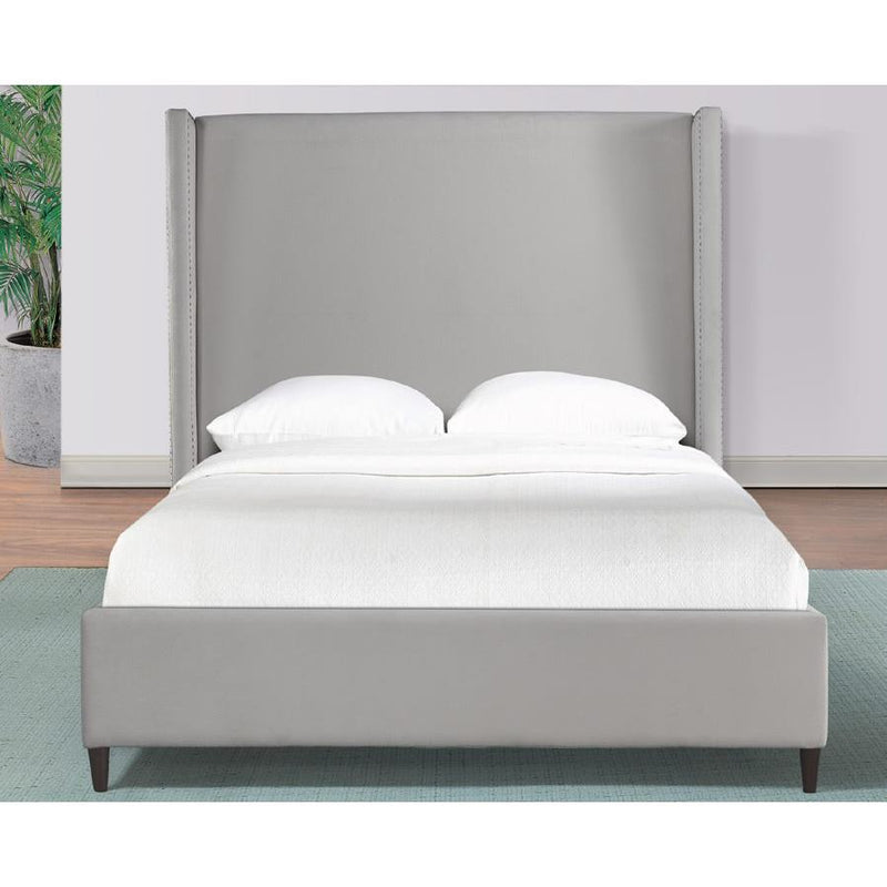  Elements International Magnolia UMG3151KB King Platform Bed - Gray IMAGE 1