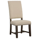  Coaster Furniture Twain 109143 Upholstered Dining Side Chair - Beige IMAGE 1
