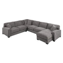 Emerald Home Furnishings Repose Fabric 3 pc Sectional U4174-11-31-12-03A-K IMAGE 1