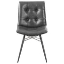 Coaster Furniture Aiken 110302 Upholstered Dining Side Chair - Charcoal (Set of 4) IMAGE 2