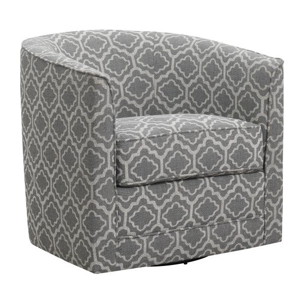 Emerald Home Furnishings Milo Swivel Fabric Accent Chair U5029C-04-43A IMAGE 1