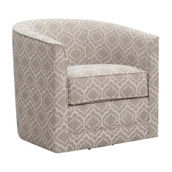 Emerald Home Furnishings Milo Swivel Fabric Accent Chair U5029C-04-45A IMAGE 1