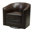 Emerald Home Furnishings Milo Swivel Bonded Leather Accent Chair U5029C-04-65A IMAGE 1