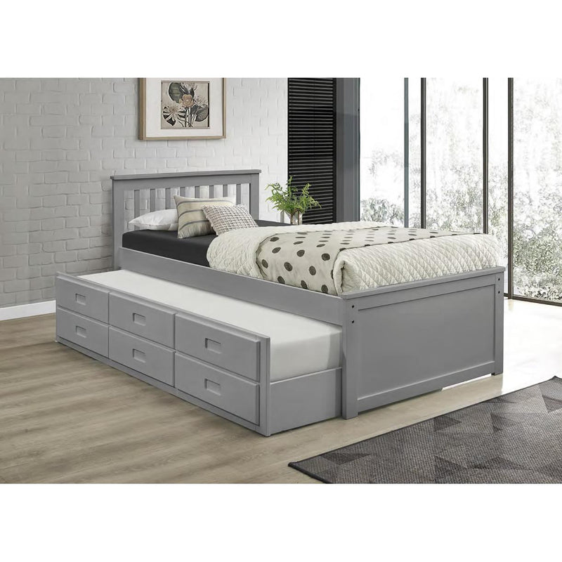 IFDC IF-300G Single/Single Captain Bed - Grey IMAGE 1