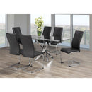 IFDC Dining Table with Glass Top and Pedestal Base T 1448 IMAGE 2