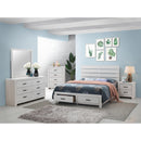  Coaster Furniture Brantford 207050Q Wood Queen Storage Panel Bed - Coastal White IMAGE 4