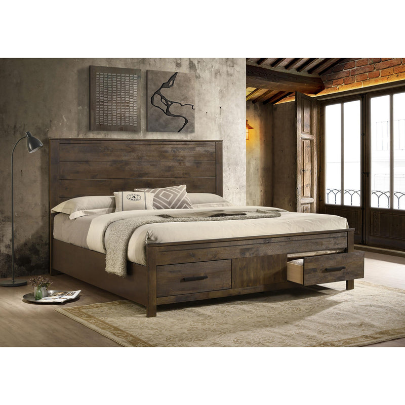  Coaster Furniture Woodmont 222631KE Eastern King Storage Bed - Rustic Golden Brown IMAGE 6