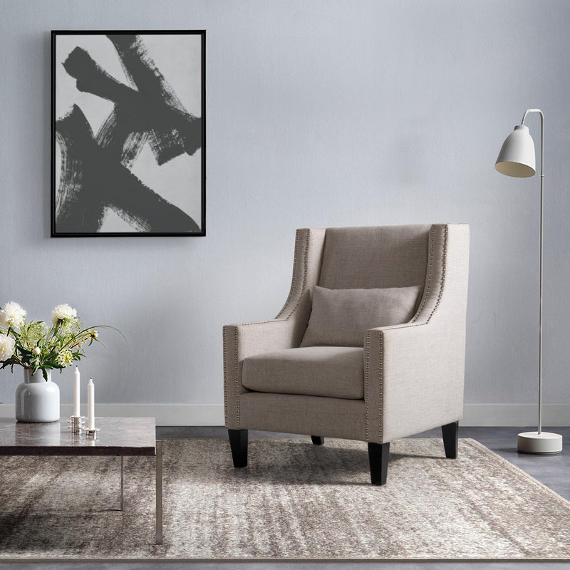  Elements International Whittier Accent Arm Chair - Westin Taupe IMAGE 10