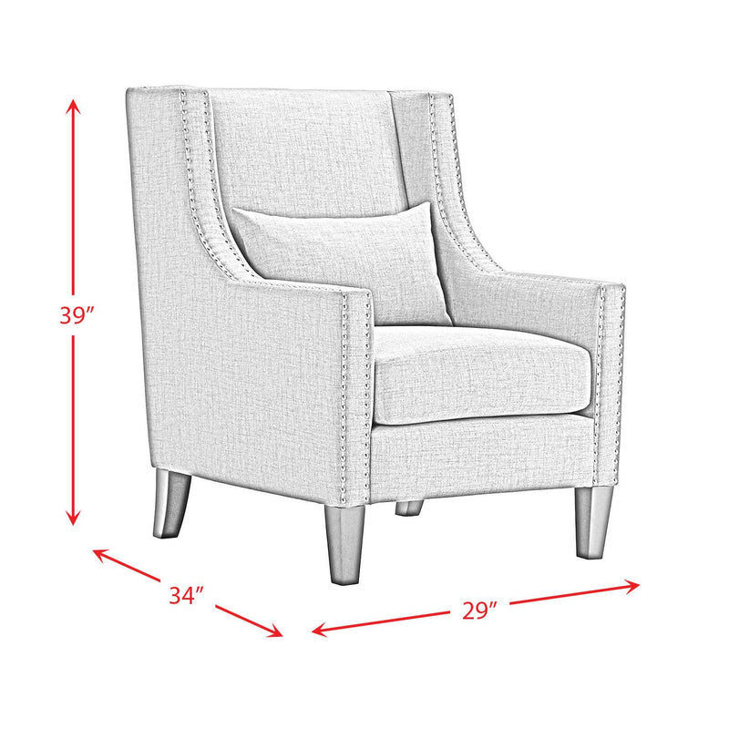  Elements International Whittier Accent Arm Chair - Westin Taupe IMAGE 12