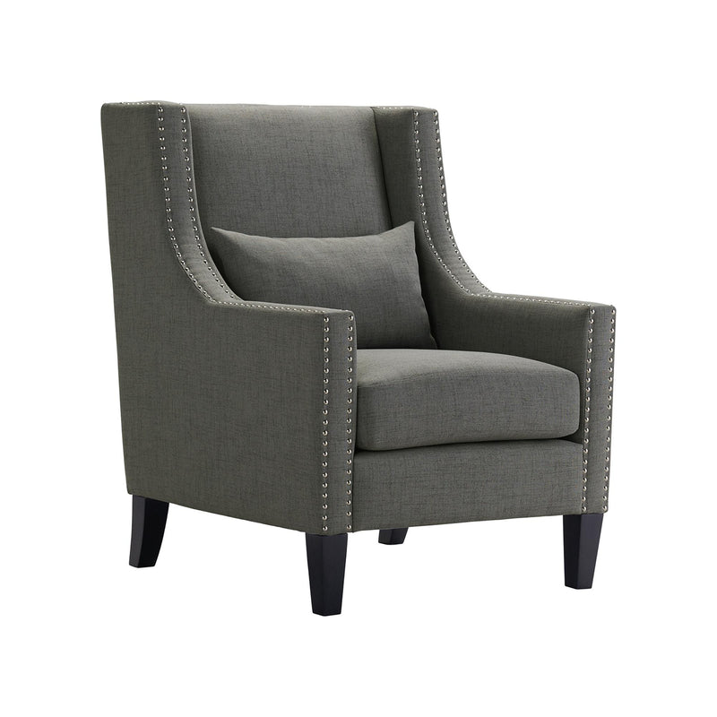  Elements International Whittier Accent Arm Chair - Westin Charcoal IMAGE 1