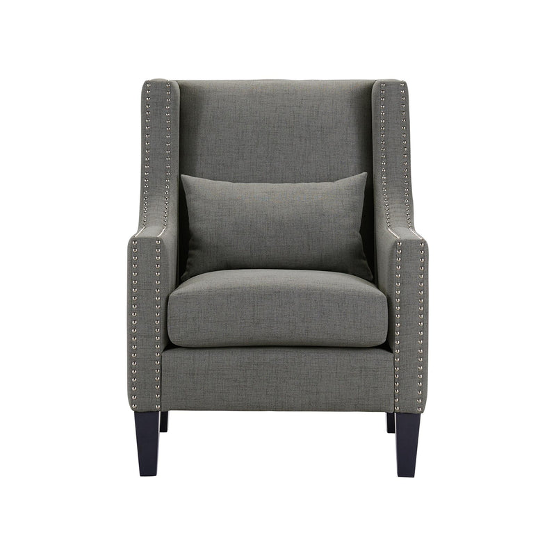  Elements International Whittier Accent Arm Chair - Westin Charcoal IMAGE 2