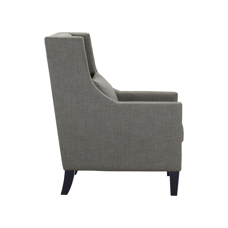  Elements International Whittier Accent Arm Chair - Westin Charcoal IMAGE 3