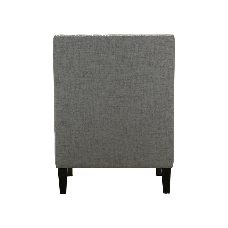  Elements International Whittier Accent Arm Chair - Westin Charcoal IMAGE 4