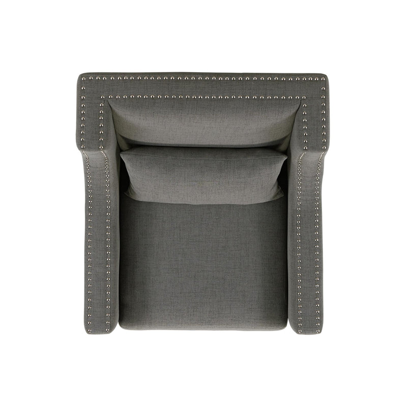  Elements International Whittier Accent Arm Chair - Westin Charcoal IMAGE 5