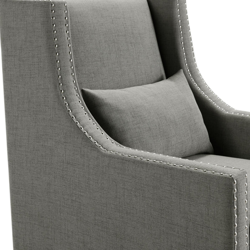  Elements International Whittier Accent Arm Chair - Westin Charcoal IMAGE 7