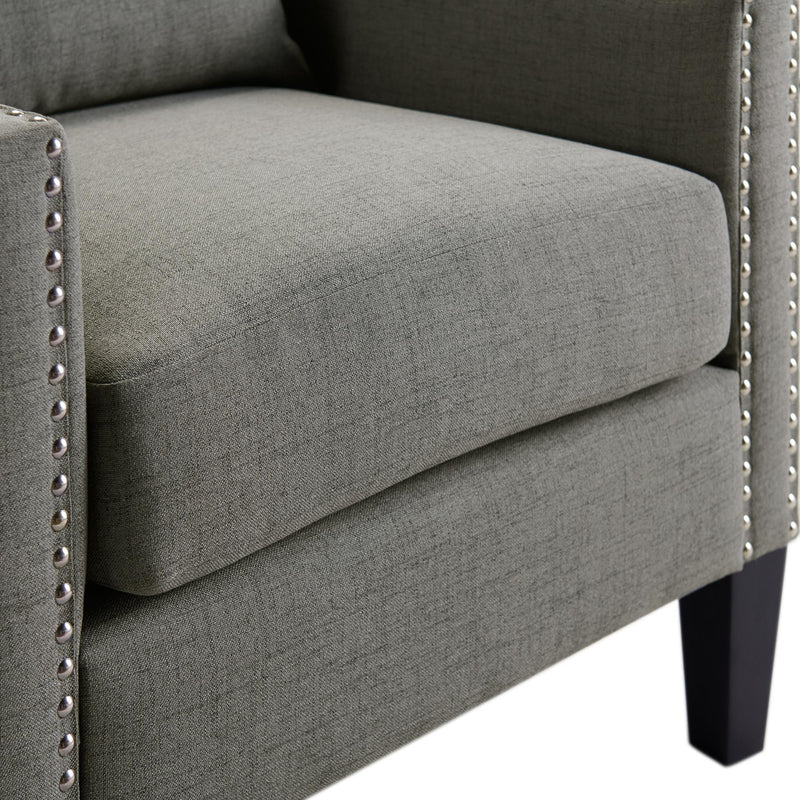  Elements International Whittier Accent Arm Chair - Westin Charcoal IMAGE 8