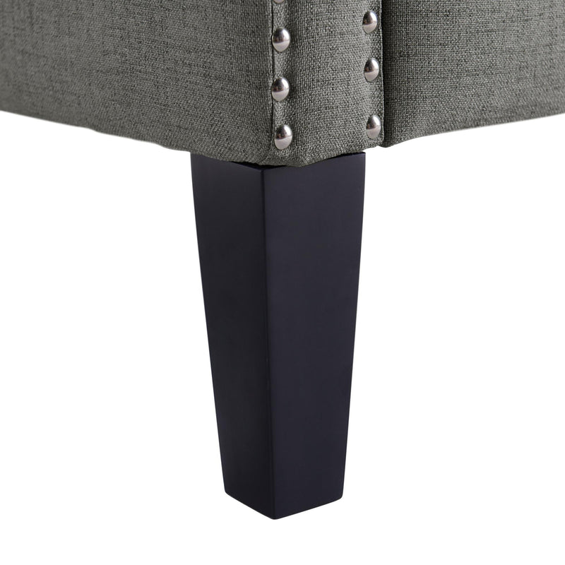  Elements International Whittier Accent Arm Chair - Westin Charcoal IMAGE 9