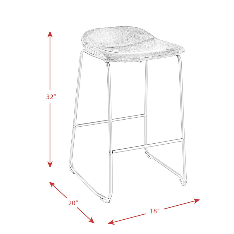  Elements International Cruz BCZ900BSE Bar Stool - Gray IMAGE 9