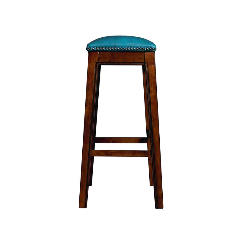  Elements International Fiesta LFS100BSTBL 30" Backless Bar Stool - Blue IMAGE 3