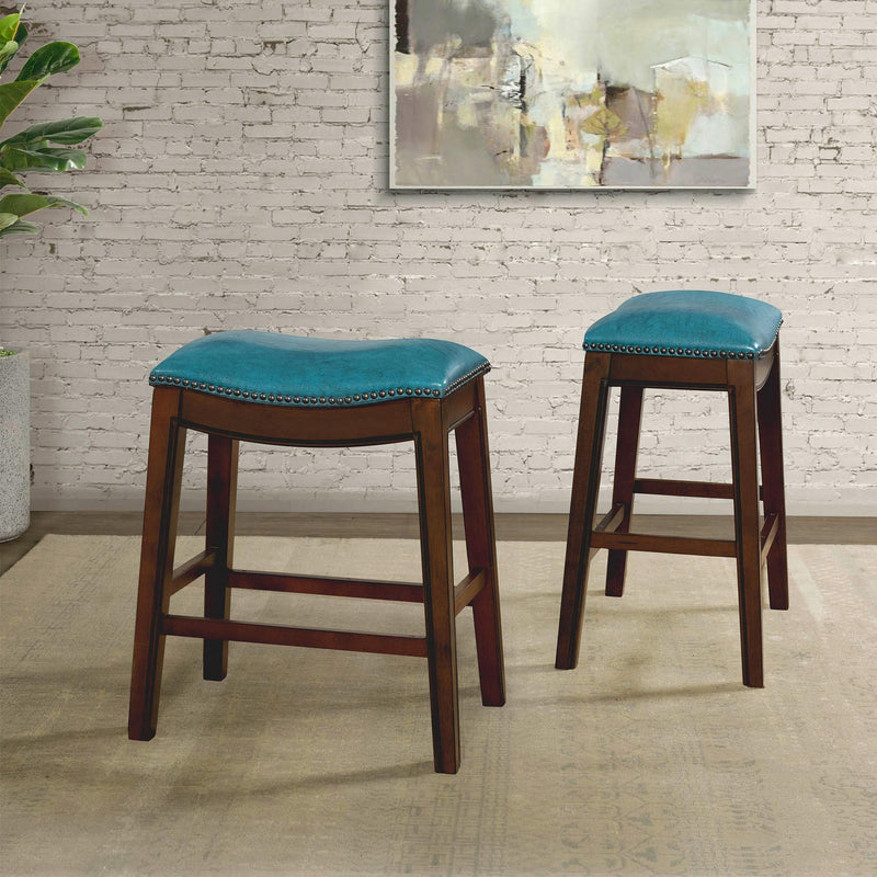  Elements International Fiesta LFS100CSTBL 24" Backless Counter Height Stool - Blue IMAGE 10