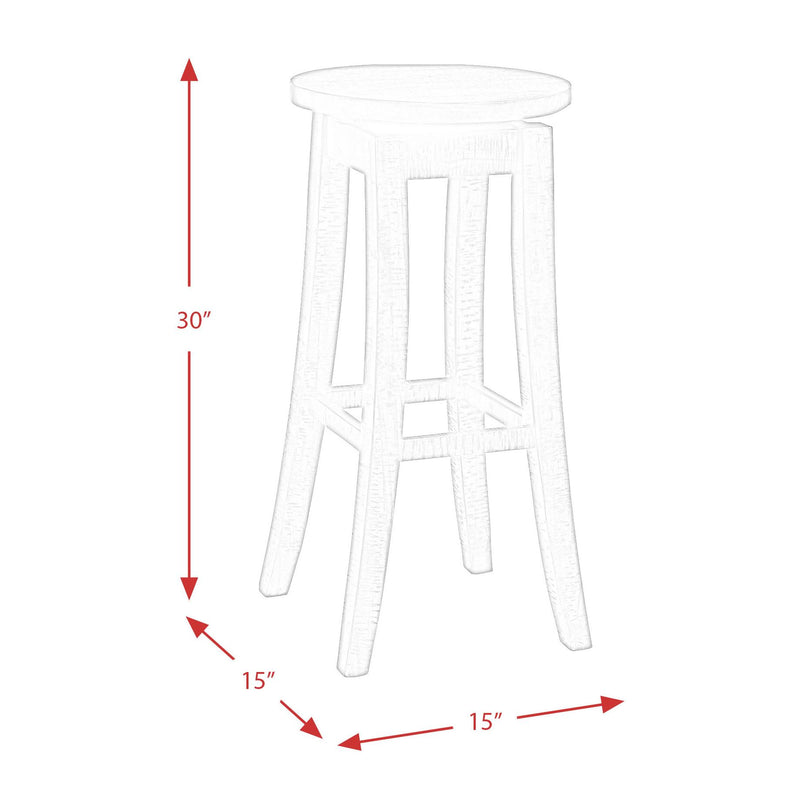  Elements International Finn DFN100BSWSBTWE 30" Swivel Backless Bar Stool IMAGE 10