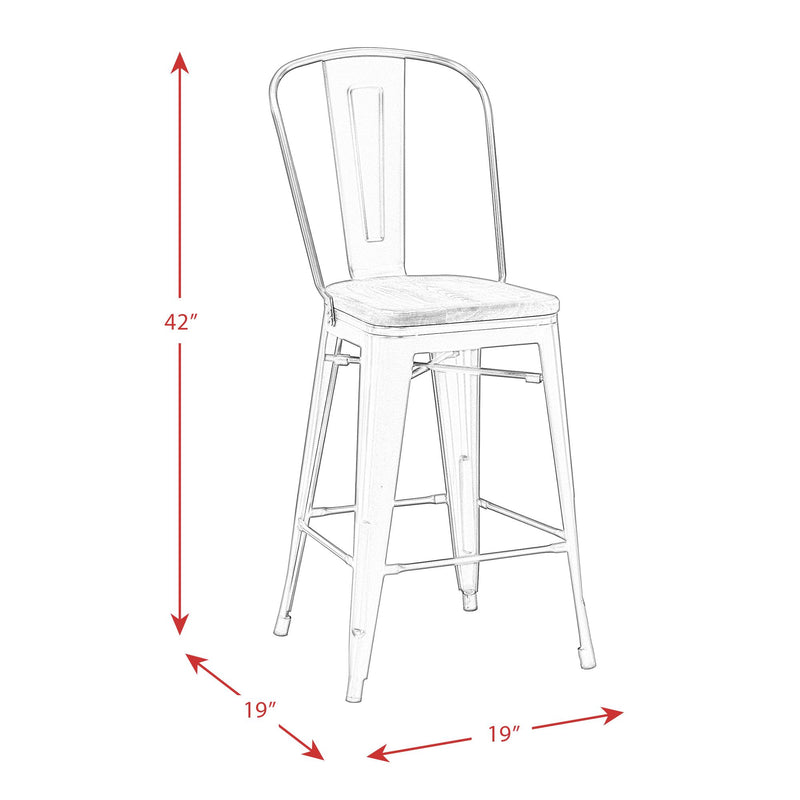 Elements International Moon BMO100CHE Bar Stool IMAGE 14
