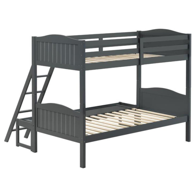 Coaster Furniture Littletown 405054GRY Twin over Full Bunk Bed IMAGE 2