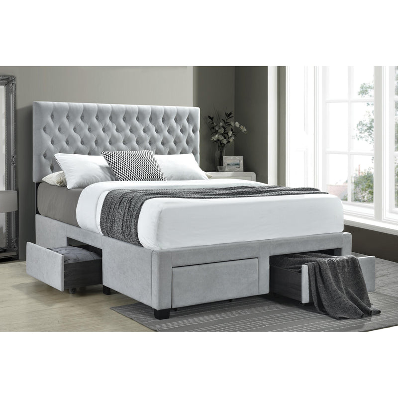 Coaster Furniture Shelburne King Upholstered Platform Bed with Storage 305878KE IMAGE 2