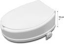 PEPE Mobility - Raised Toilet Seat 4 inch (Fits Round and Elongated up to 15"), Toilet Seat Riser for Seniors with Lid, 300 Pound Weight Capacity