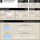 Umbra Twilight Double Curtain Rod Set ? Wrap Around Design Ideal for Blackout or Room Darkening Panels, 66 to 144 Inches, Nickel 63570