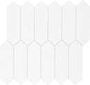SUNWINGS 10-Sheet Peel and Stick Backsplash for Kitchen, Long Hexagon Stone Composite Self Adhesive Tile Picket Mosaic Wall Tiles, 12 Inch x 11.22 Inch White