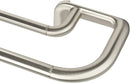Umbra Twilight Double Curtain Rod Set ? Wrap Around Design Ideal for Blackout or Room Darkening Panels, 66 to 144 Inches, Nickel 63570