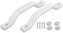 Leisure Coachworks 2 Pack All Weather Plastic Grab Handle - Entry Door Assist Bar for RV, Trailer, Camper, Motor Home, Cargo Trailer, Boat-OEM Replacement White 9" (White)