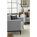  Coaster Furniture Apperson 508683 Upholstered Track Arm Accent Chair - Light Grey IMAGE 1