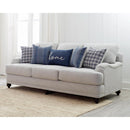  Coaster Furniture Glenn 511091 Upholstered English Arm Sofa - Light Grey and Blue IMAGE 6