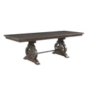  Elements International Stone DST190CDTB Counter Height Dining Table - Smokey Walnut IMAGE 1