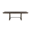  Elements International Stone DST190CDTB Counter Height Dining Table - Smokey Walnut IMAGE 2