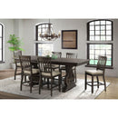  Elements International Stone DST190CDTB Counter Height Dining Table - Smokey Walnut IMAGE 8