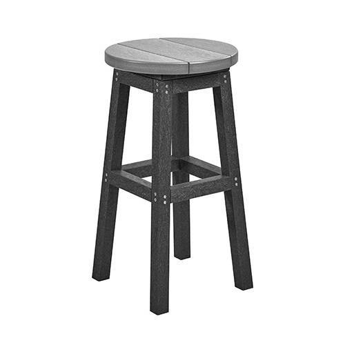 C.R. Plastic Products Generation C21C-18-19 Counter Height Bar Stool - Slate/Light Grey IMAGE 1