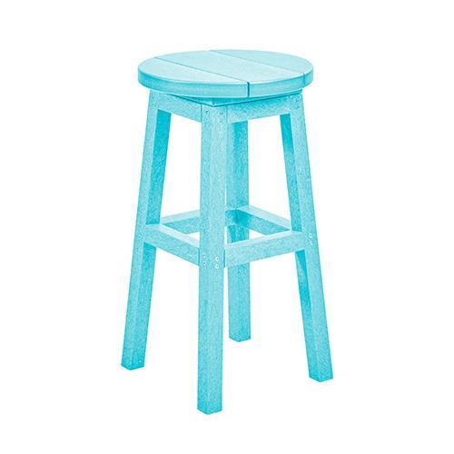 C.R. Plastic Products Generation C21C-11 Counter Height Bar Stool - Aqua IMAGE 1