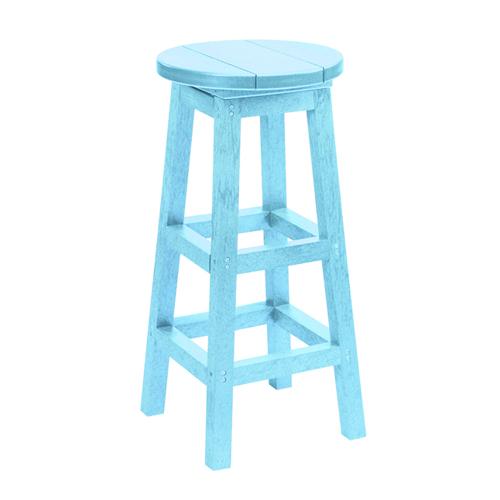 C.R. Plastic Products Generation C23C-11 Pub Height Swivel Bar Stool - Aqua IMAGE 1